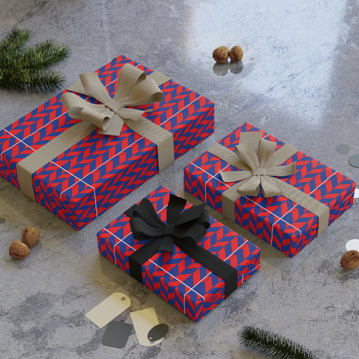 Red & Blue Gift Wrap