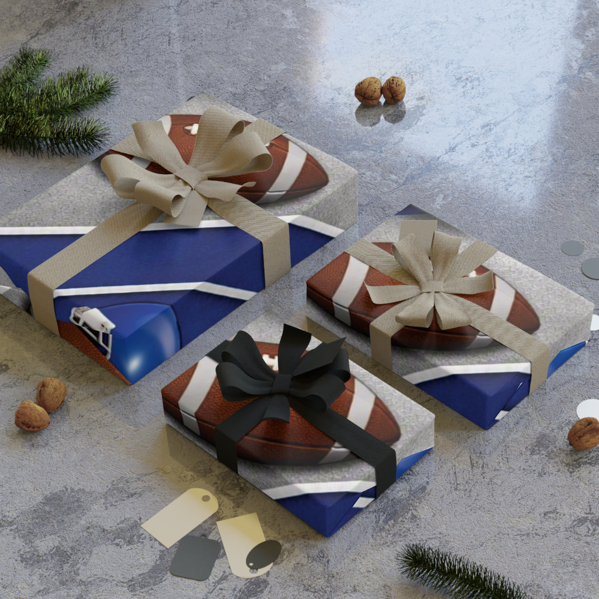 Silver & Blue Gift Wrap