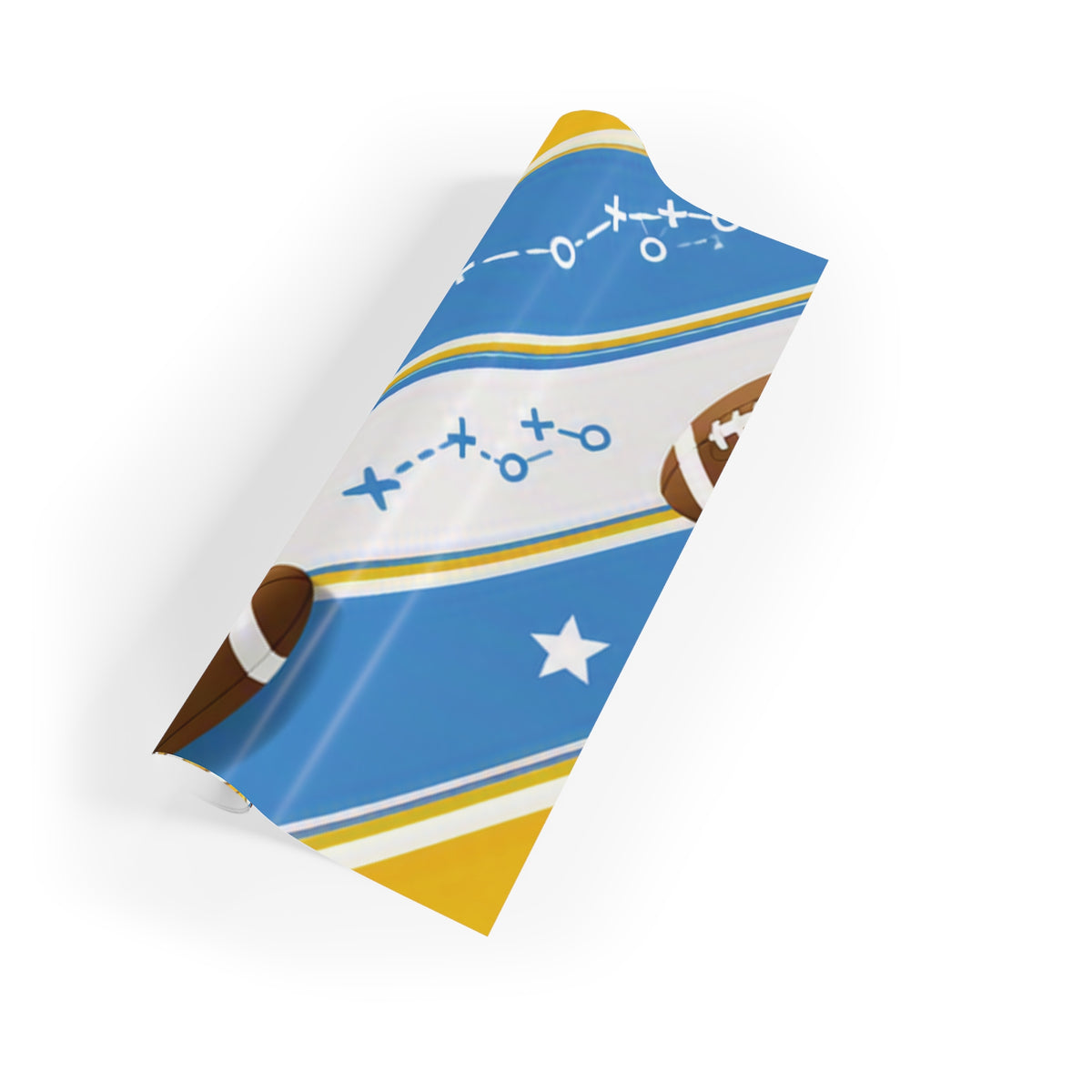 Honolulu Blue, Yellow & White Gift Wrap