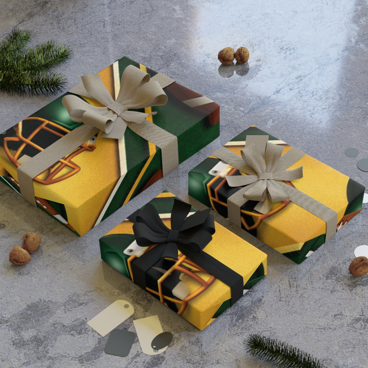 Green & Gold Gift Wrap