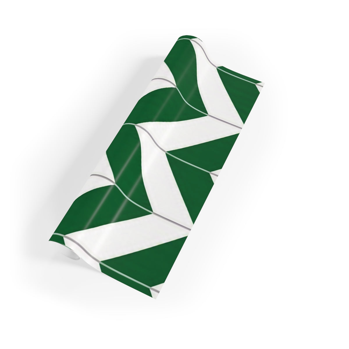 Green Chevron Wrapping Paper Roll — Festive Gift Wrap for Holidays & Birthdays, sport lovers.