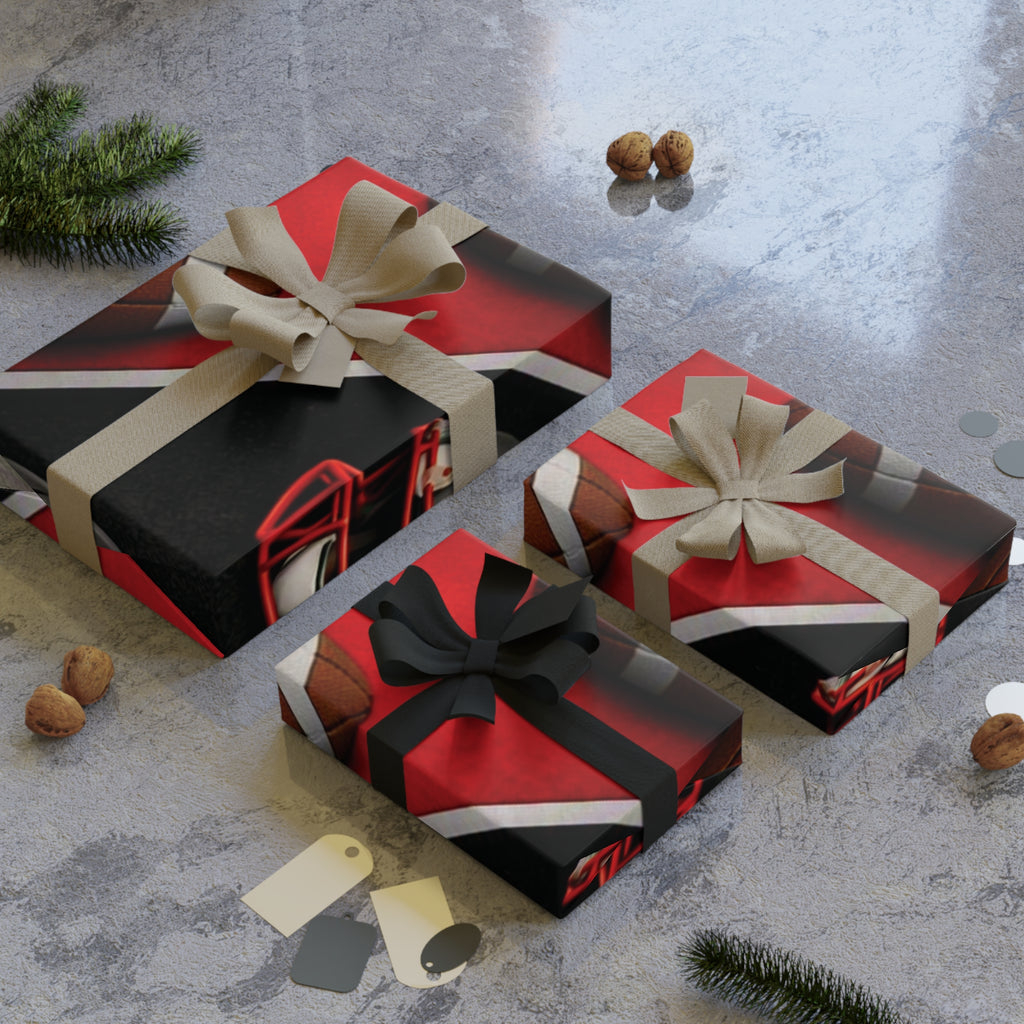 Red & Pewter Gift Wrap