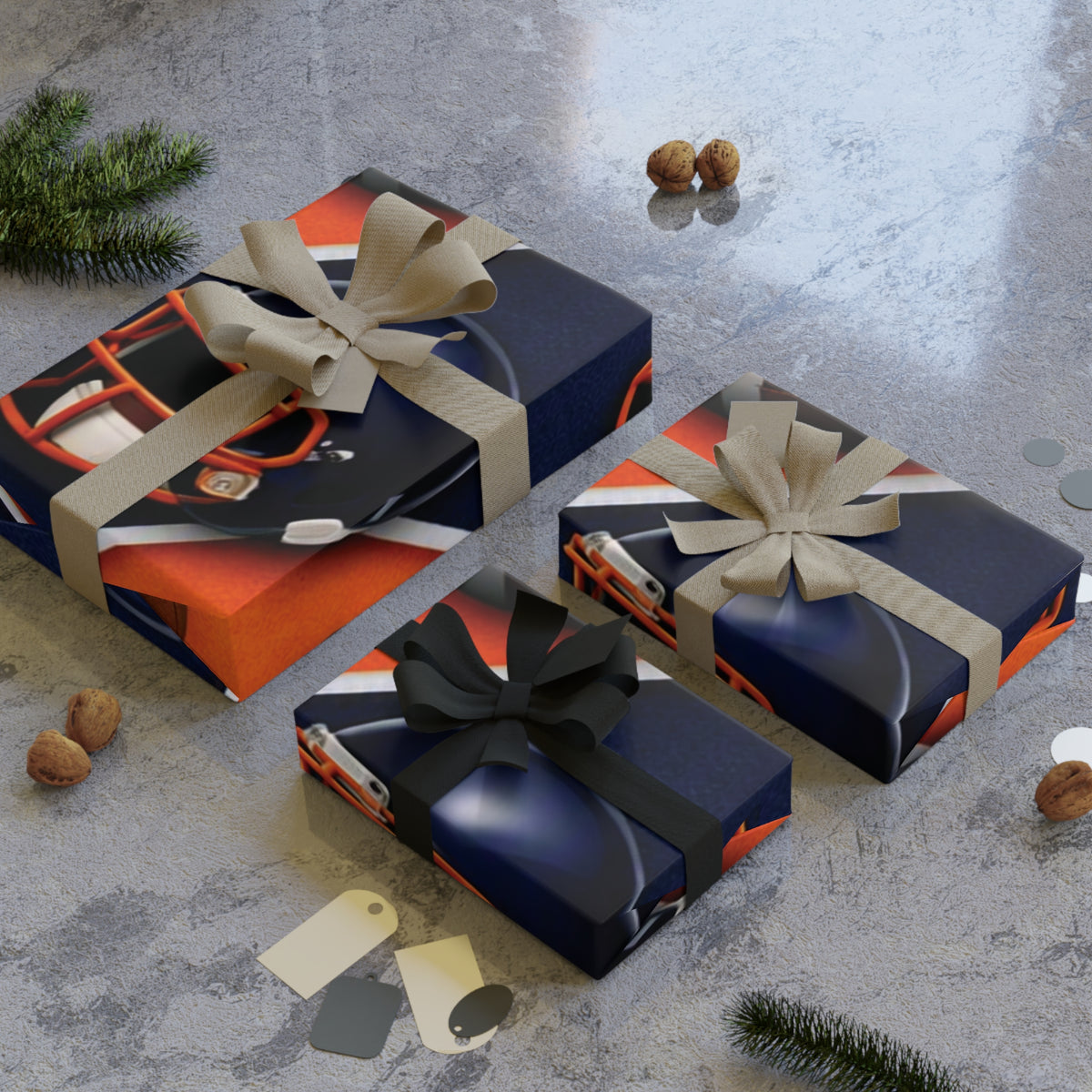 Orange & Black Gift Wrap
