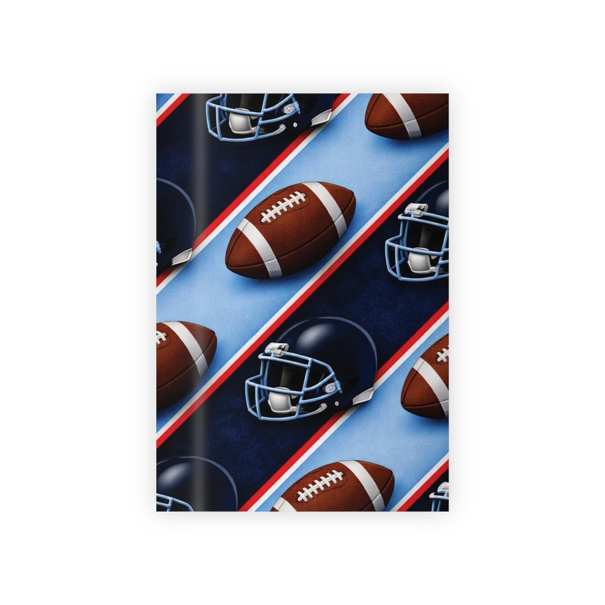 Navy, Light Blue & Red Gift Wrap
