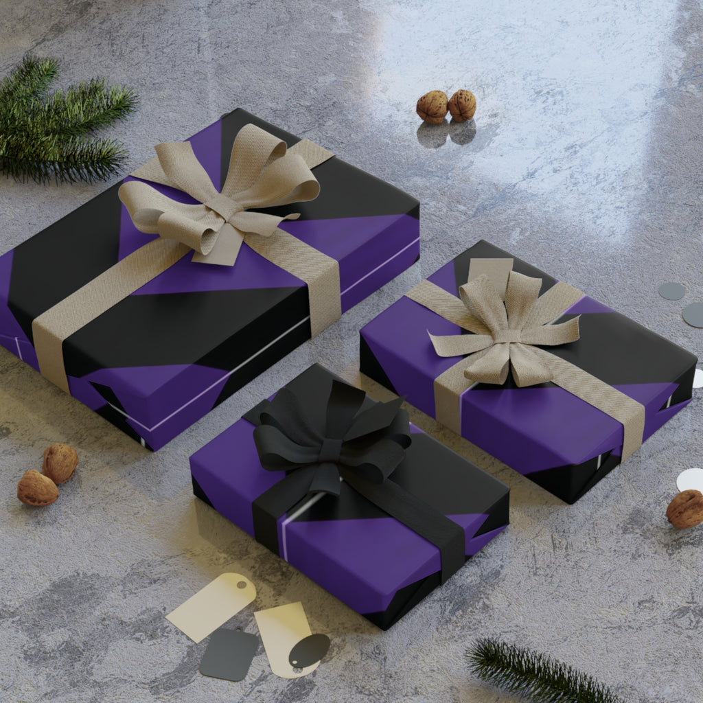 Purple & Black Chevron Gift Wrap