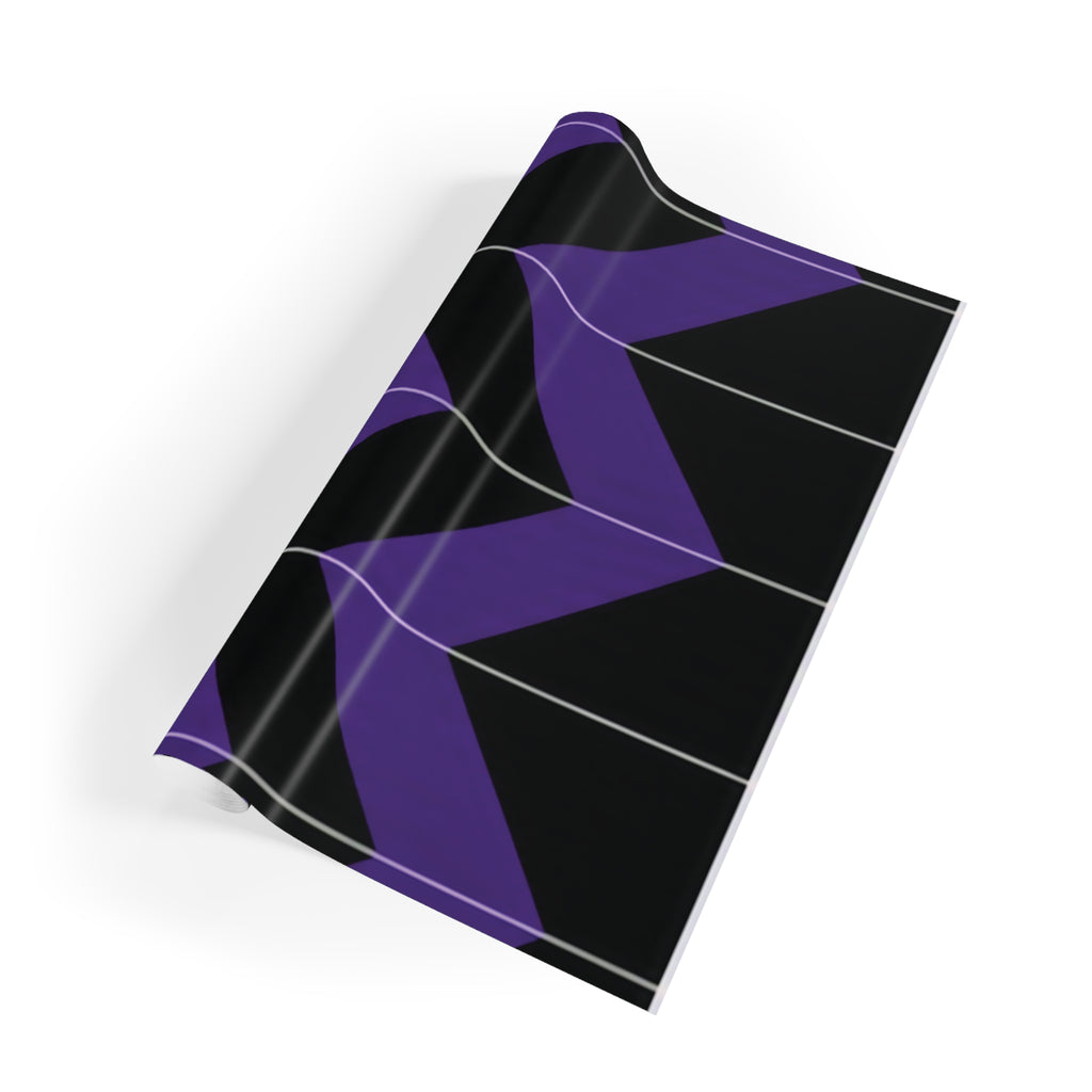 Purple & Black Chevron Gift Wrap