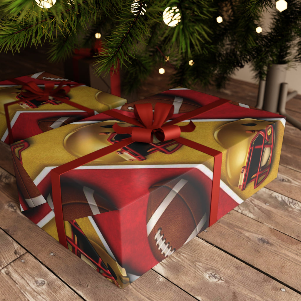 Red & Gold Gift Wrap Sheet
