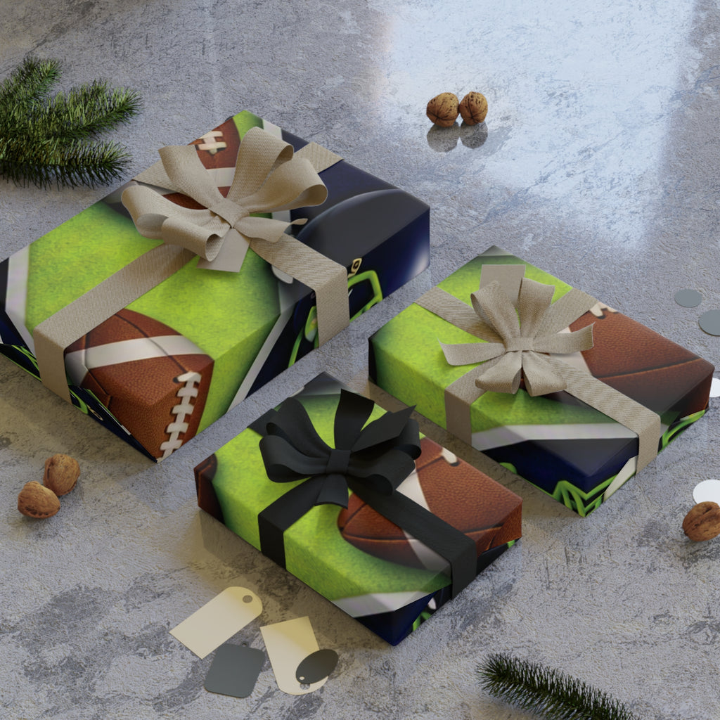 Dark Blue & Green Gift Wrap