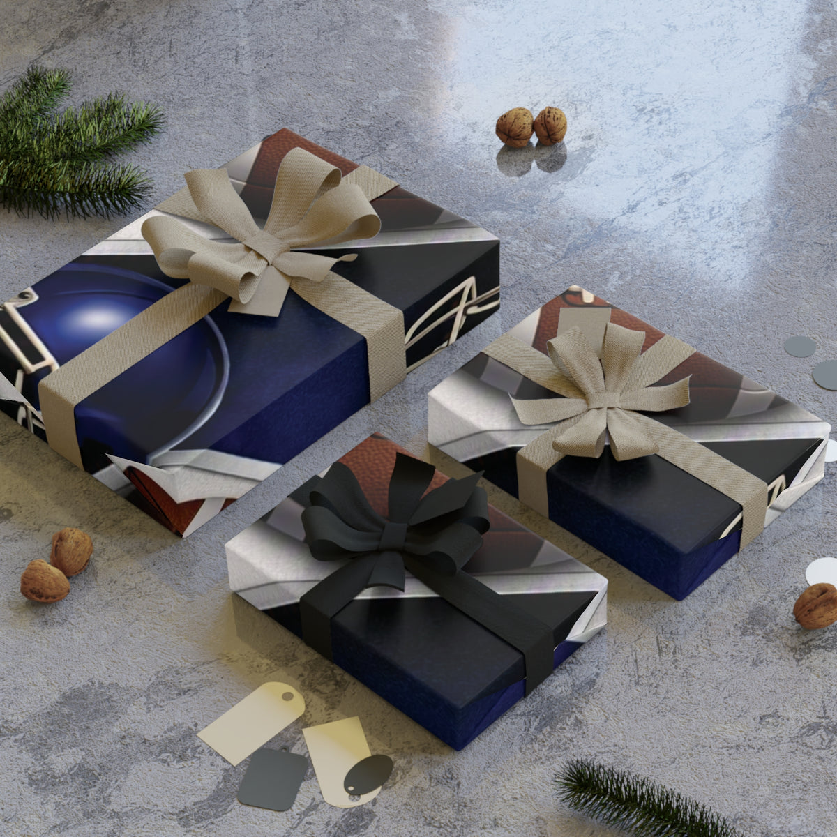 Blue & White Gift Wrap