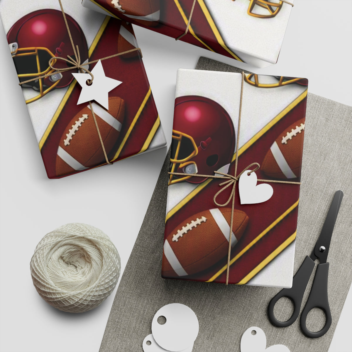 Burgundy & White Gift Wrap Sheet