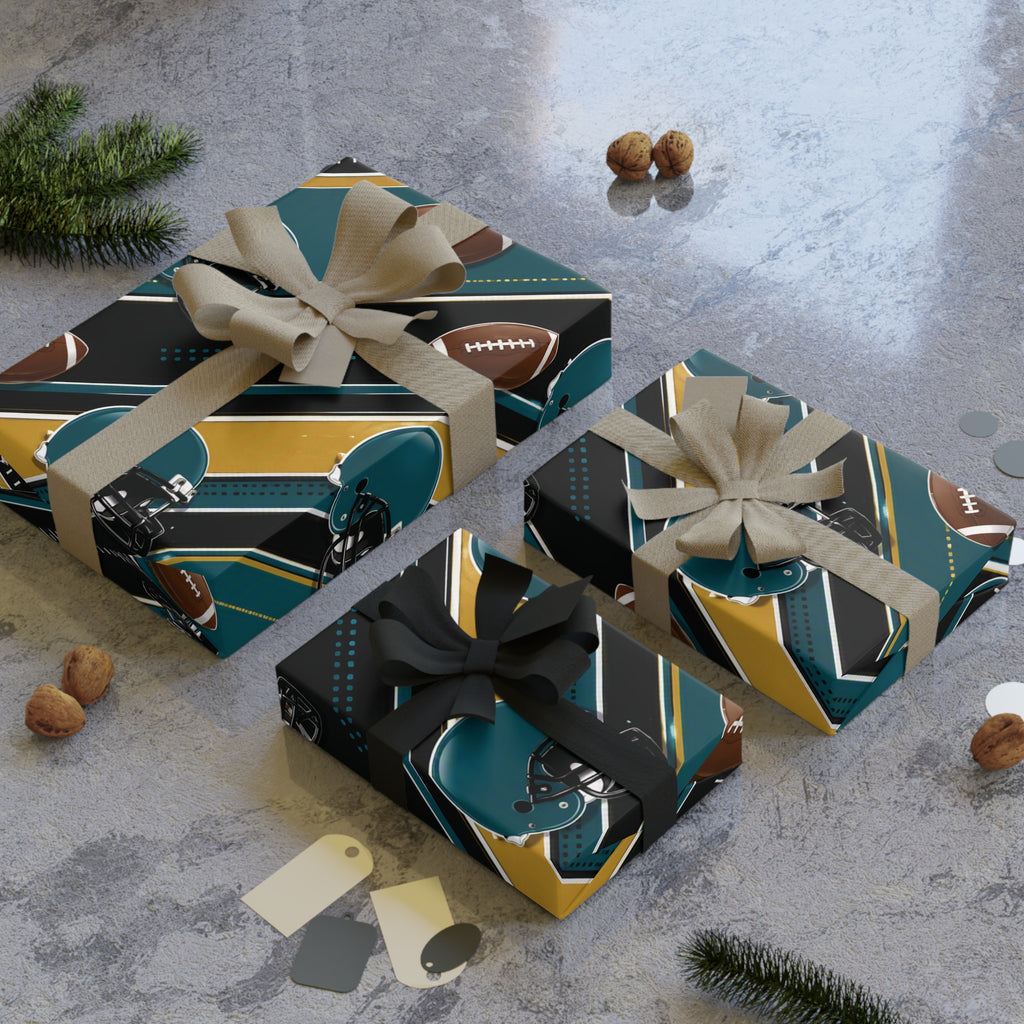 Teal & Black Gift Wrap