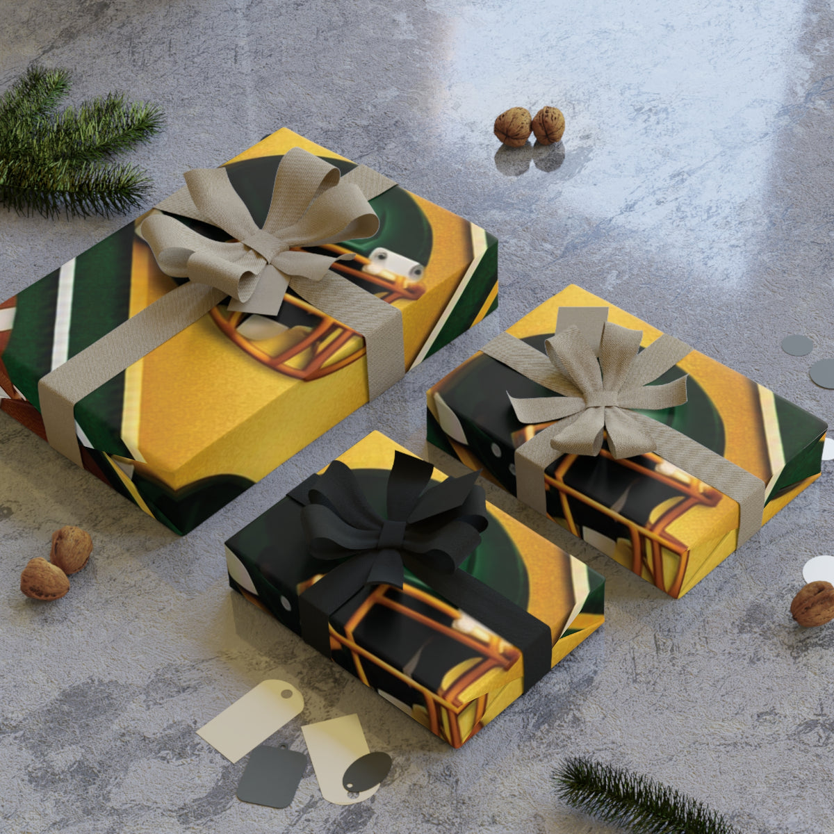 Green & Gold Gift Wrap
