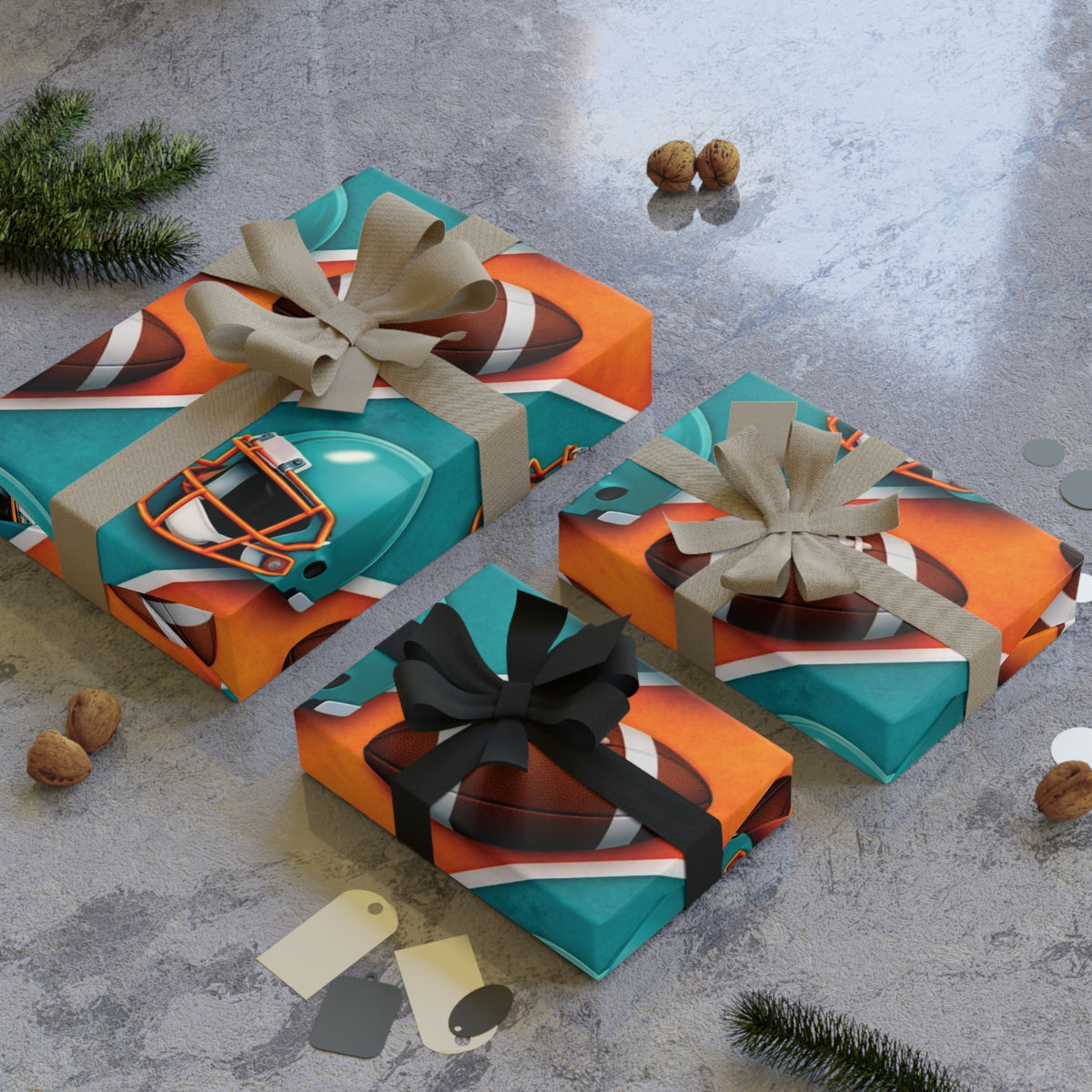 Teal & Orange Gift Wrap