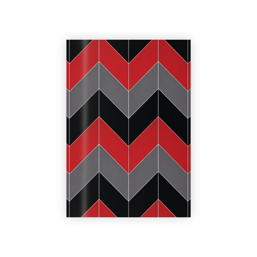 Red, Black & Gray Chevron Gift Wrap