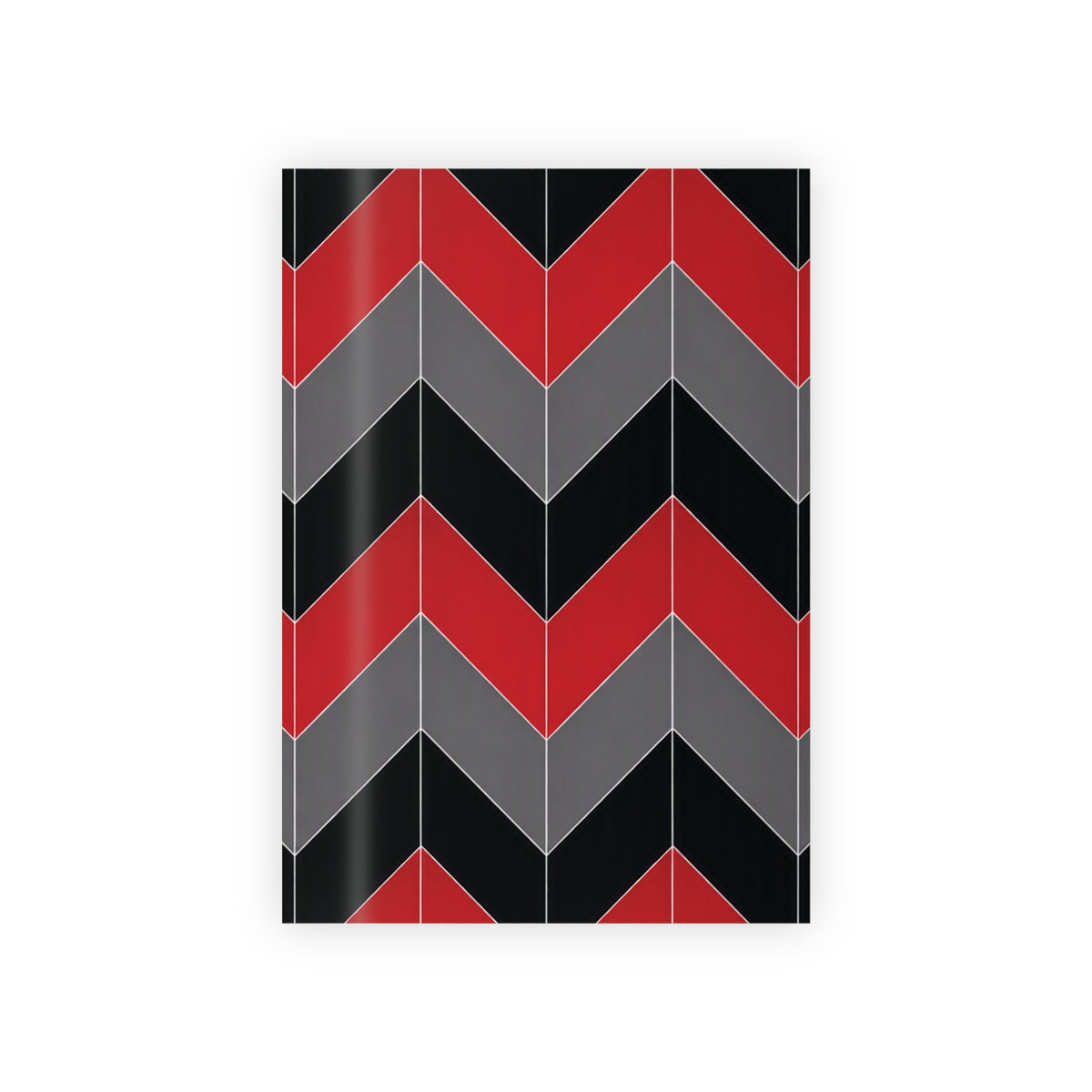 Red, Black & Gray Chevron Gift Wrap