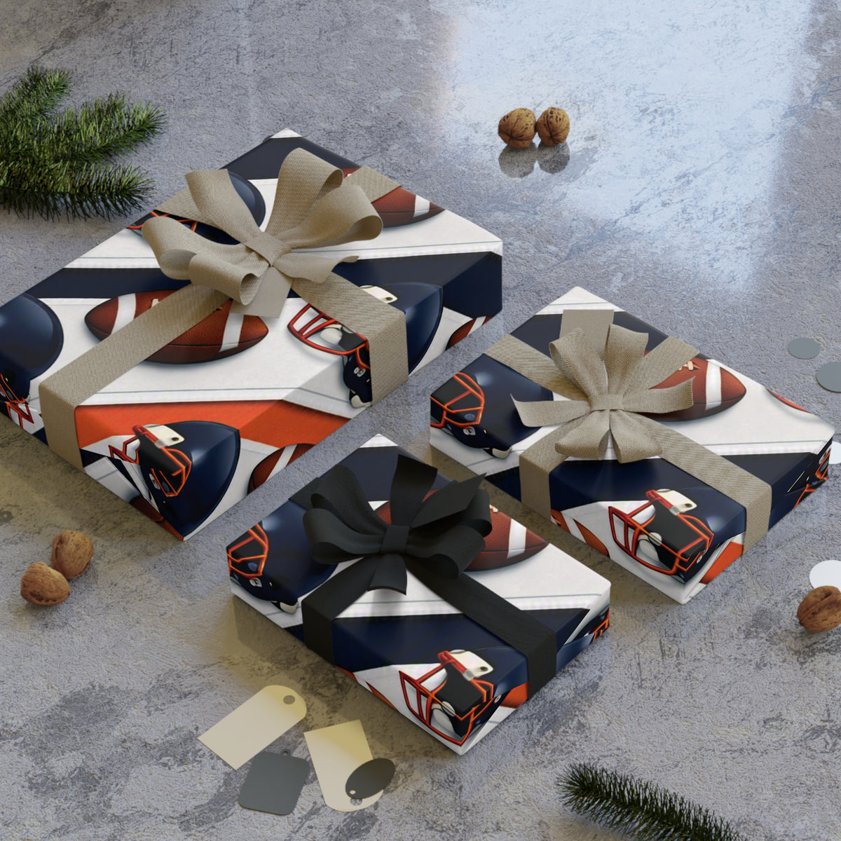 Orange & Blue Gift Wrap