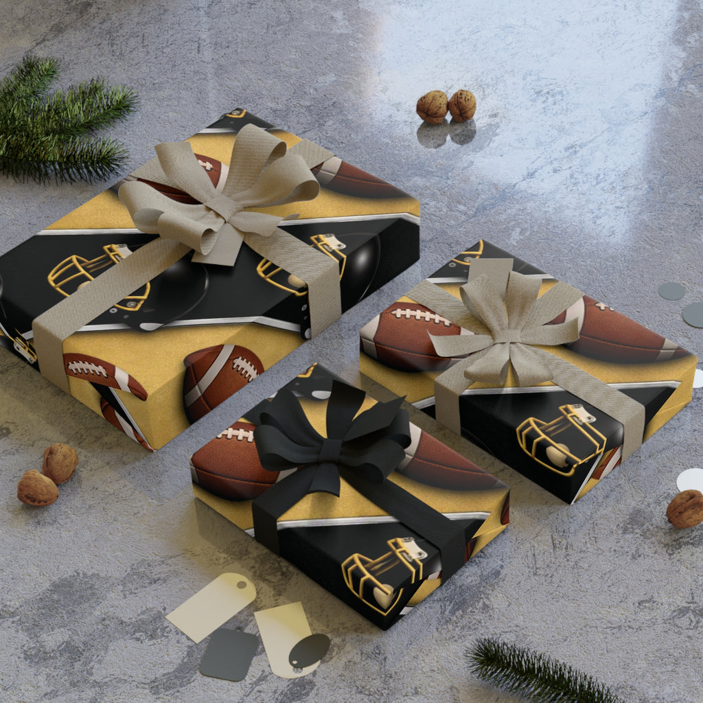 Old Gold & Black Gift Wrap