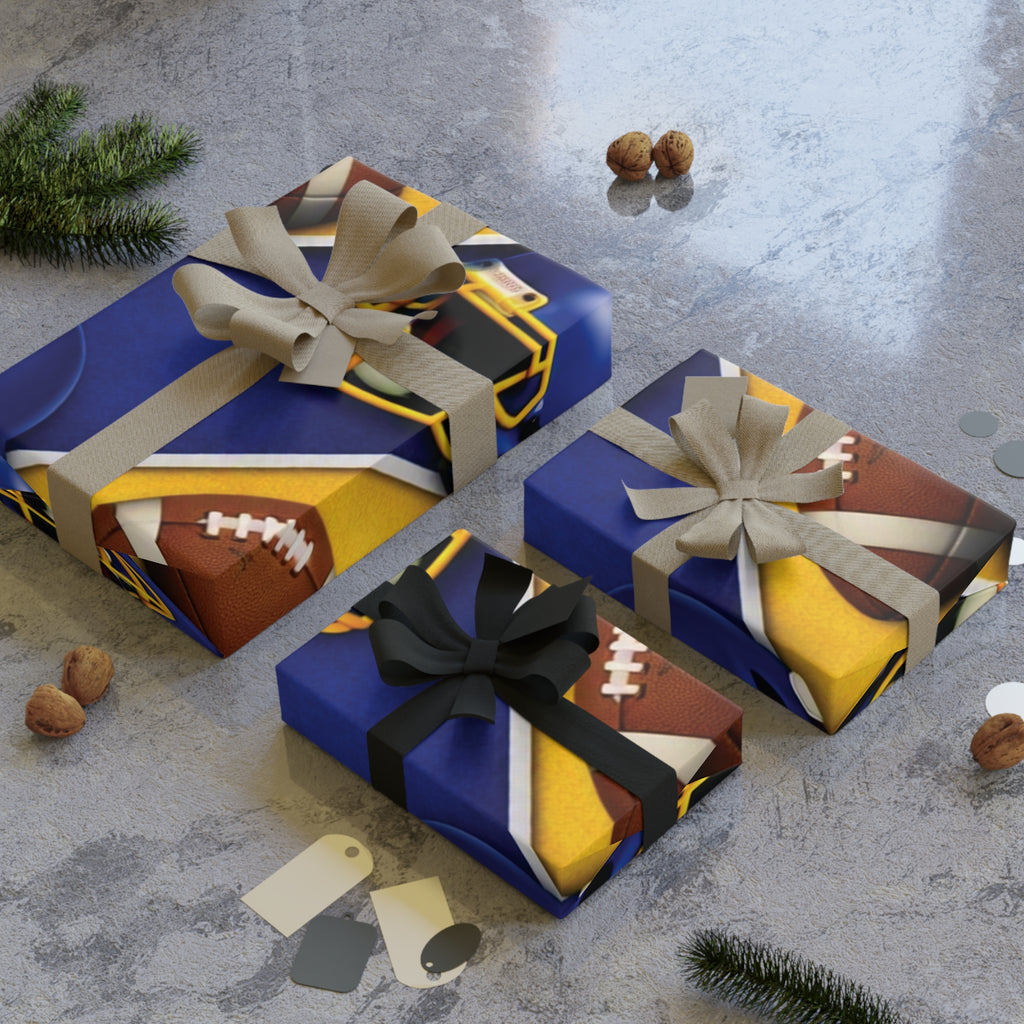 Blue & Gold Gift Wrap