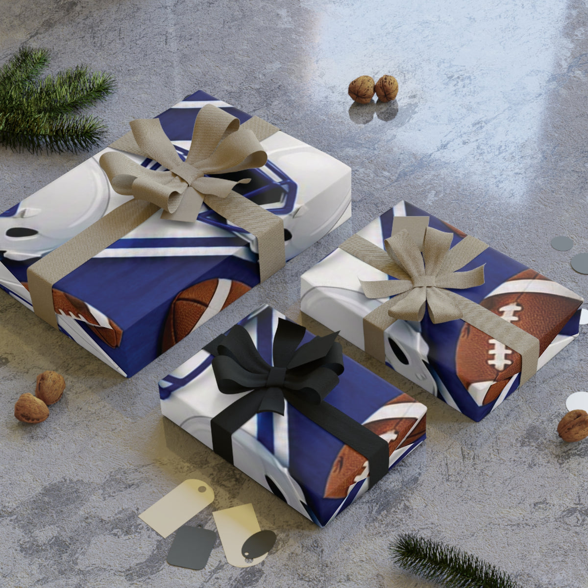 Blue & White Gift Wrap