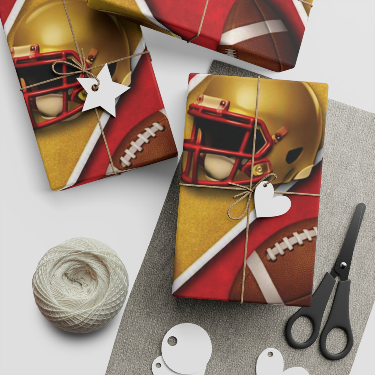 Red & Gold Gift Wrap Sheet