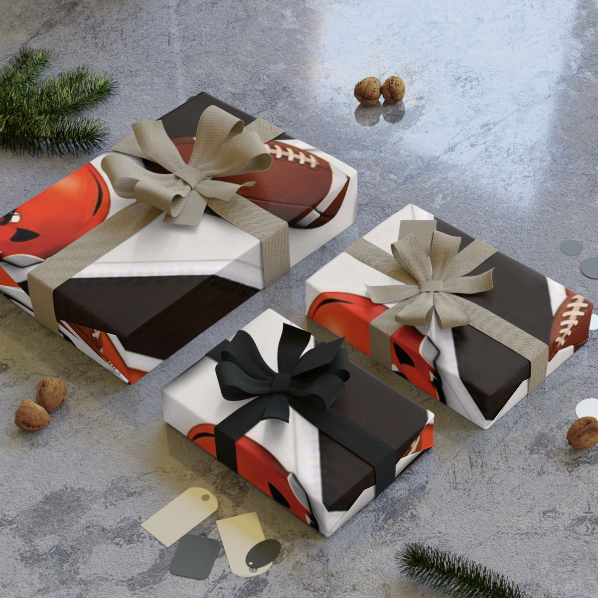 Brown & Orange Gift Wrap