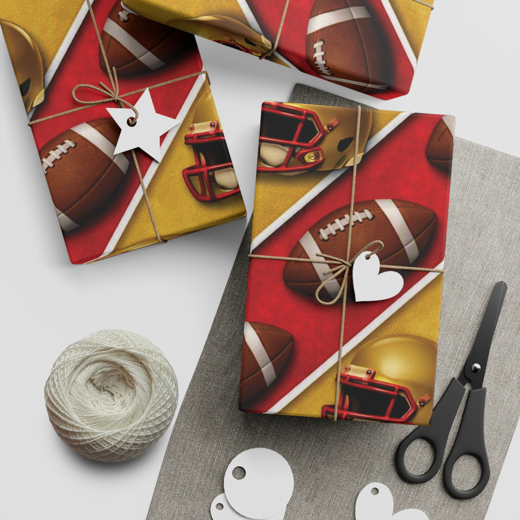 Red & Gold Gift Wrap Sheet