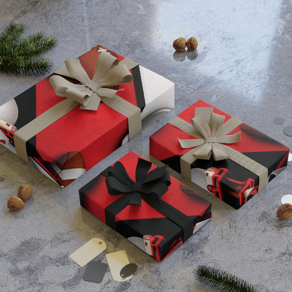 Red, Black & White Gift Wrap