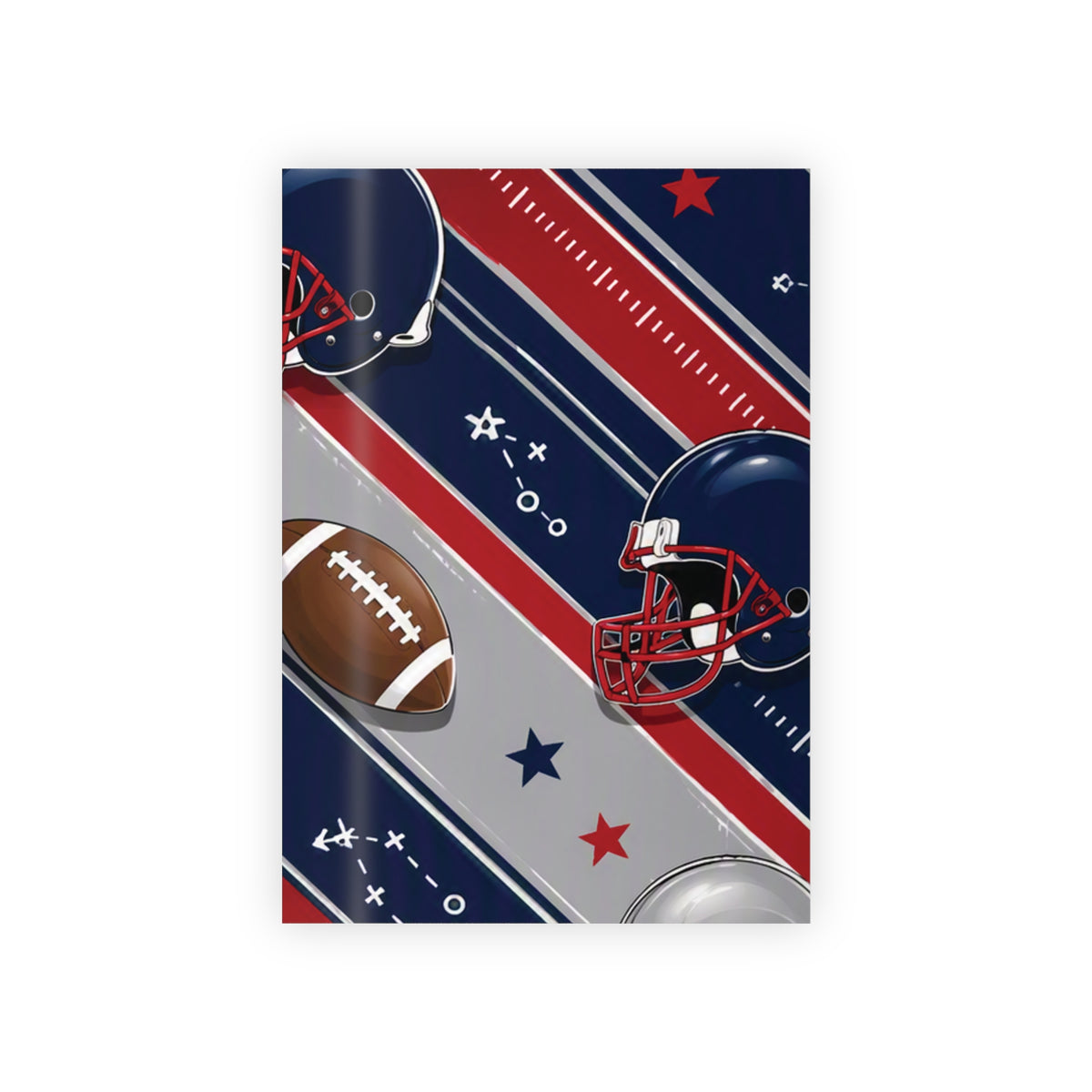 Navy, Red & Silver Gift Wrap