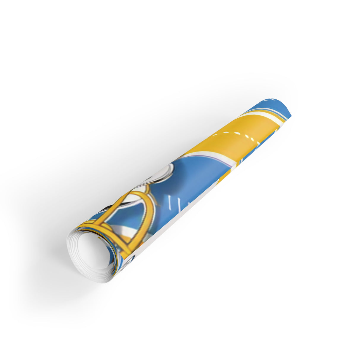 Honolulu Blue, Yellow & White Gift Wrap