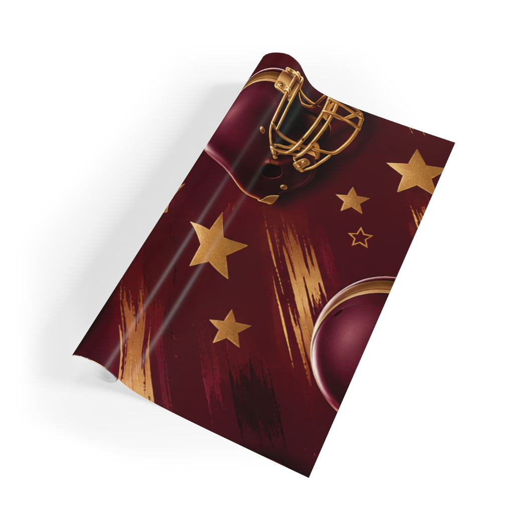Burgundy & Gold Gift Wrap