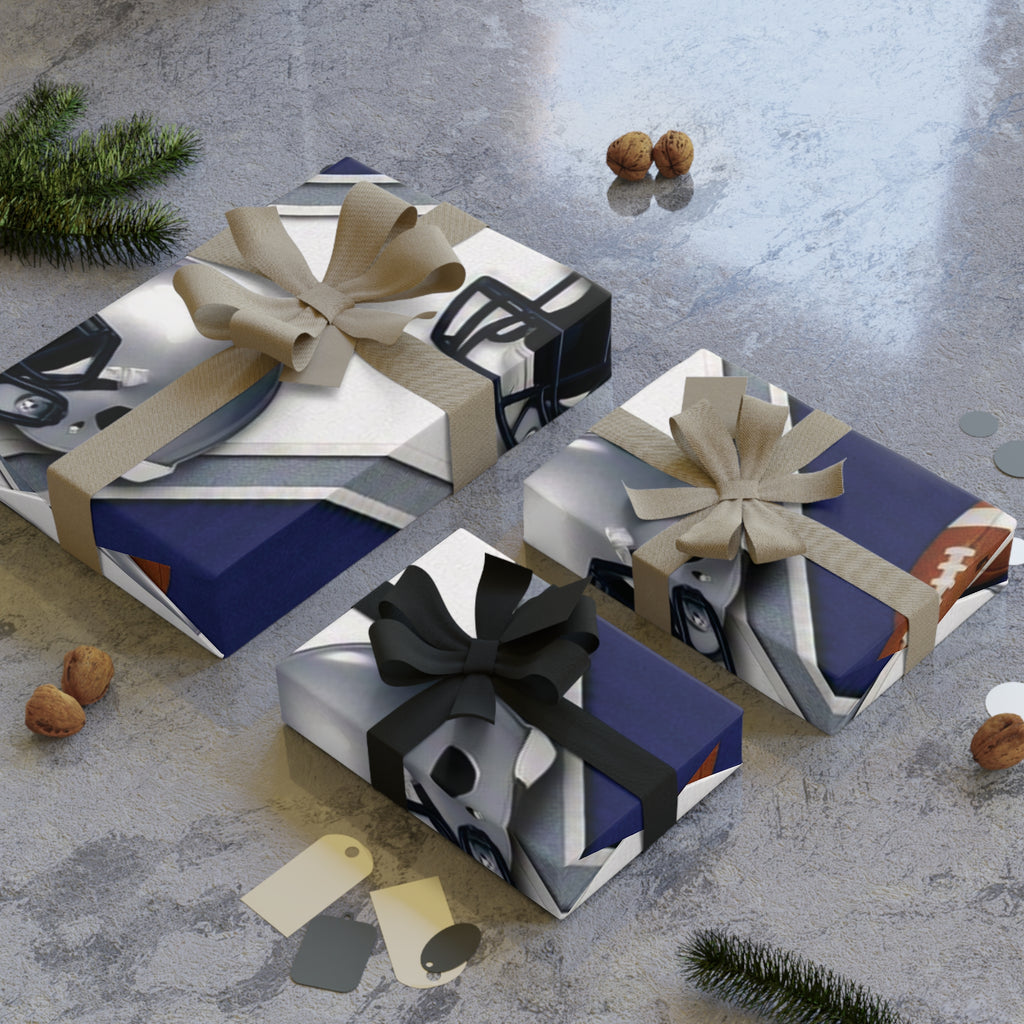 Blue, Silver & White Gift Wrap