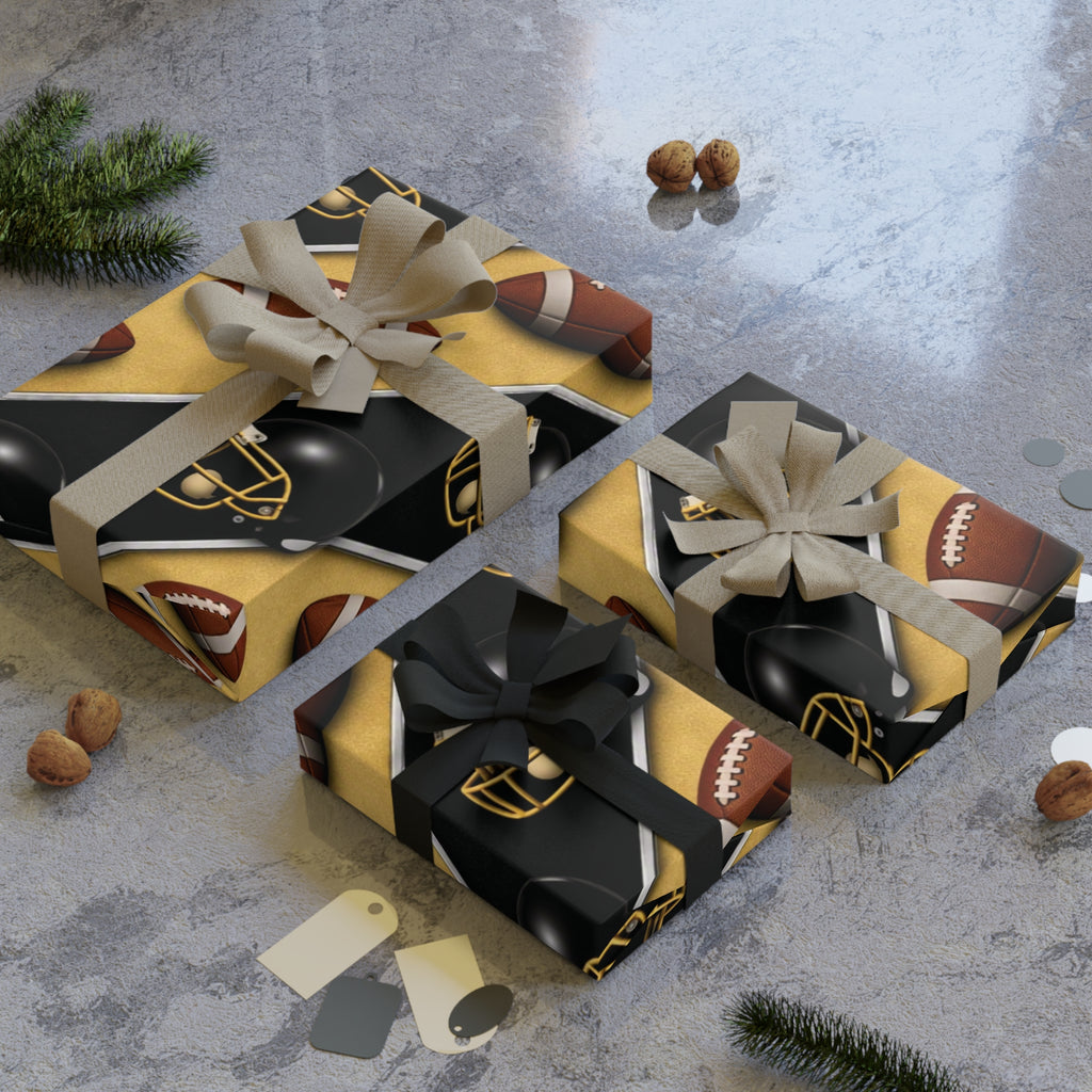 Old Gold & Black Gift Wrap