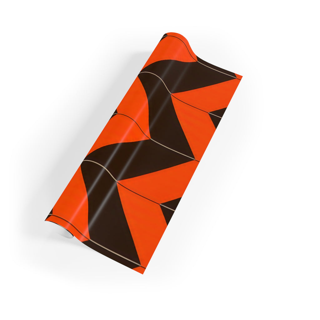 Orange & Black Zigzag Gift Wrap