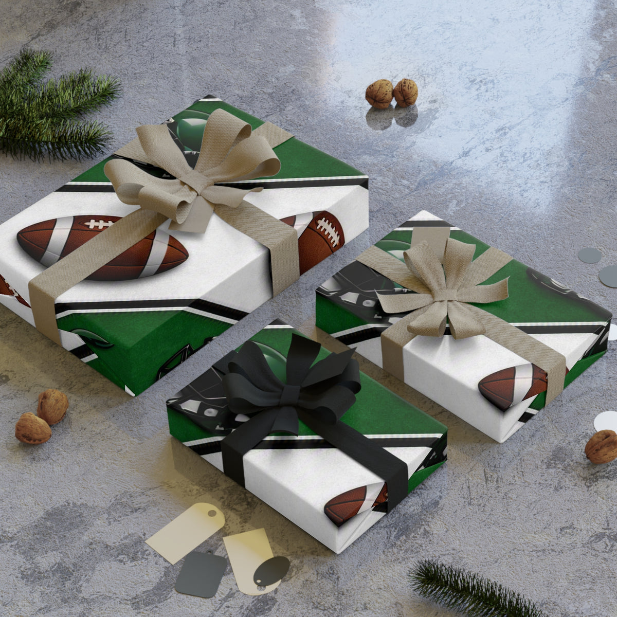 Green & White Gift Wrap