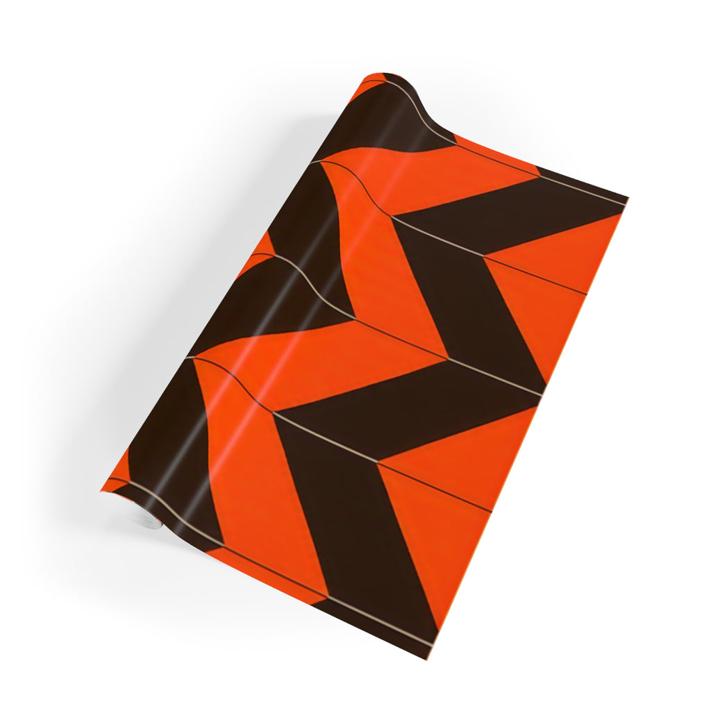 Orange & Black Zigzag Gift Wrap