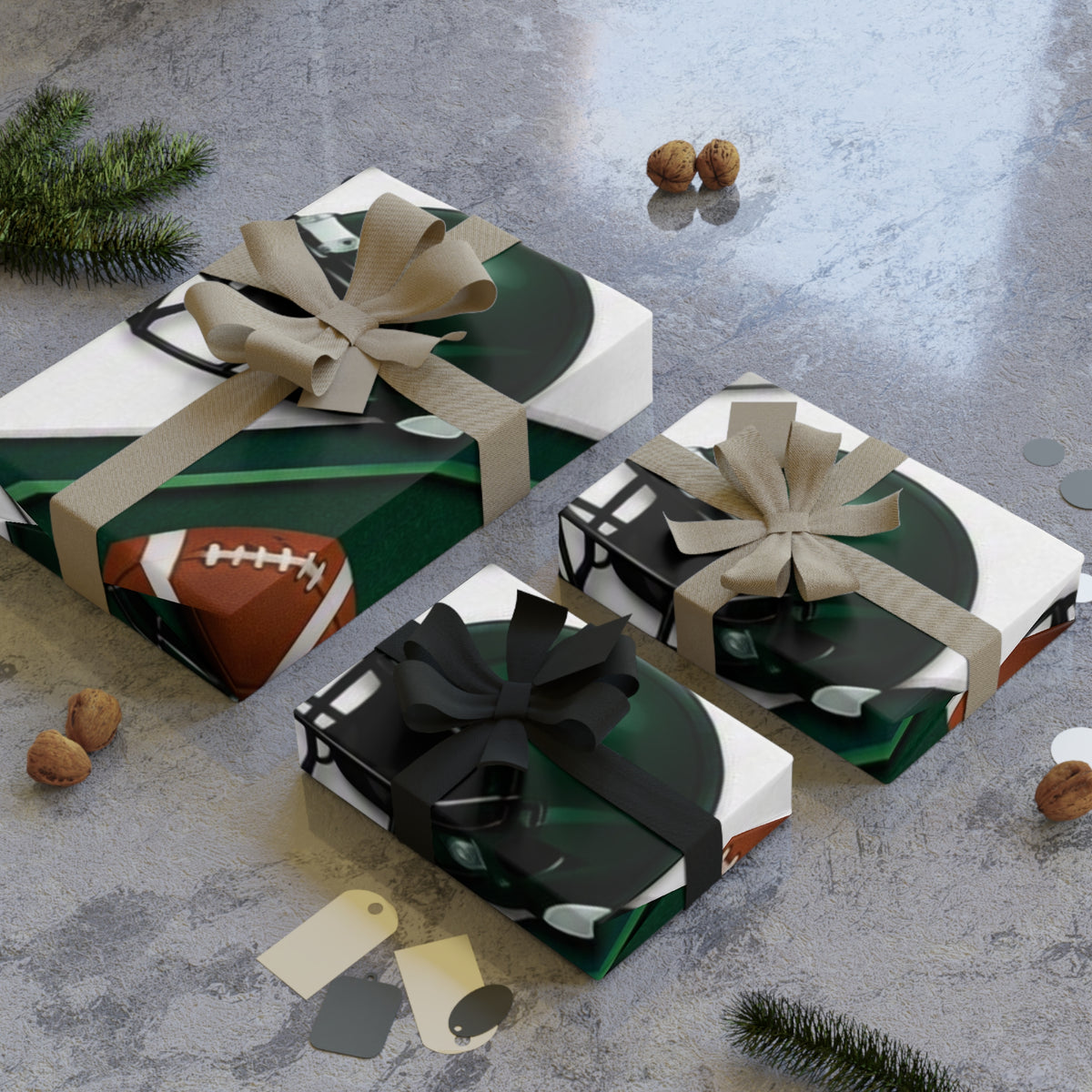 Forest Green & Silver Gift Wrap