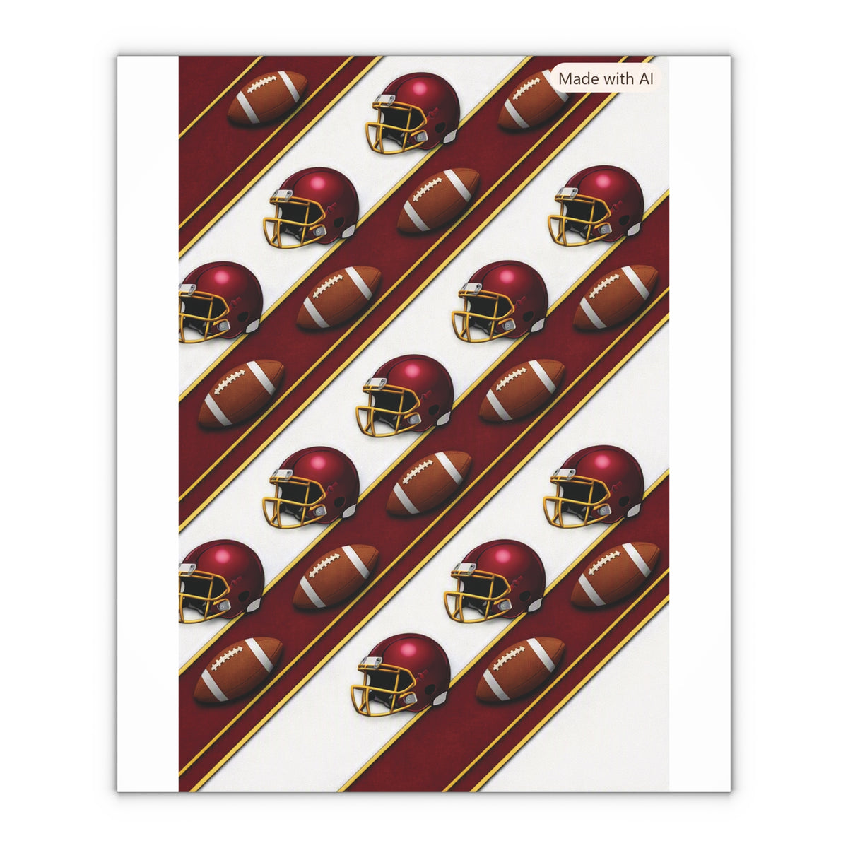 Burgundy & White Gift Wrap Sheet