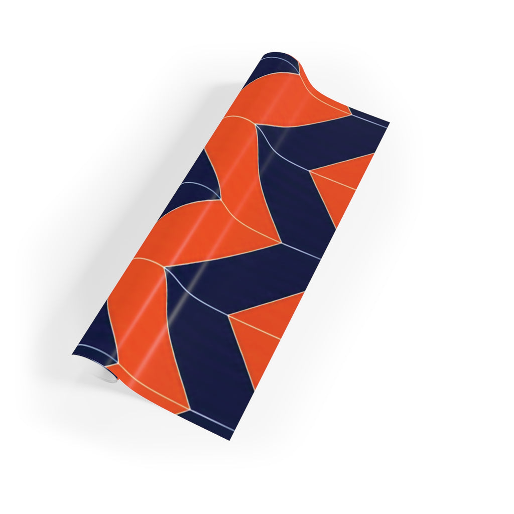 Orange & Blue Zigzag Gift Wrap