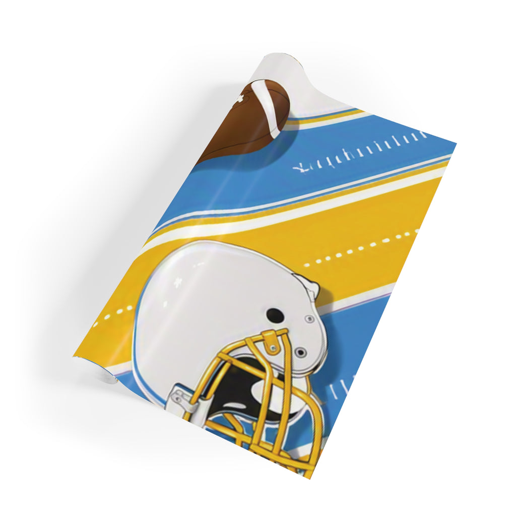 Honolulu Blue, Yellow & White Gift Wrap