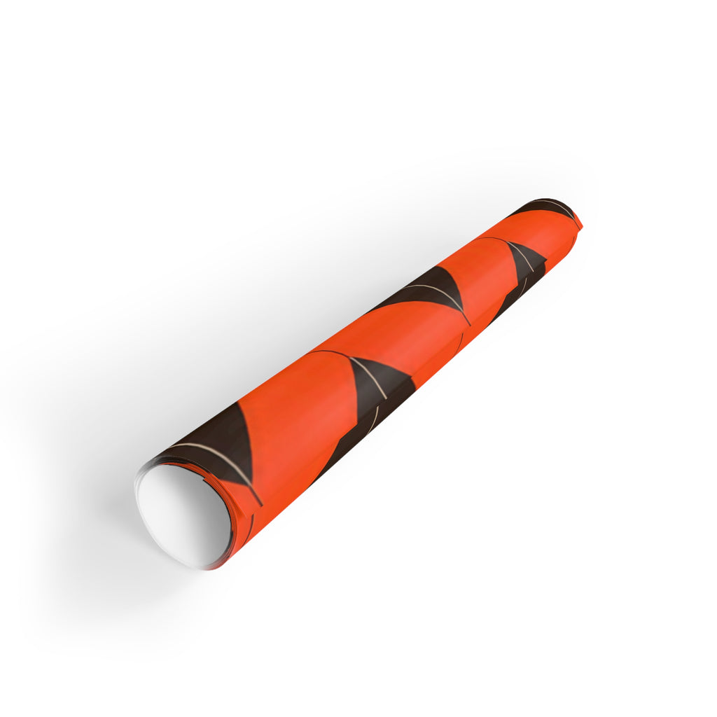 Orange & Black Zigzag Gift Wrap