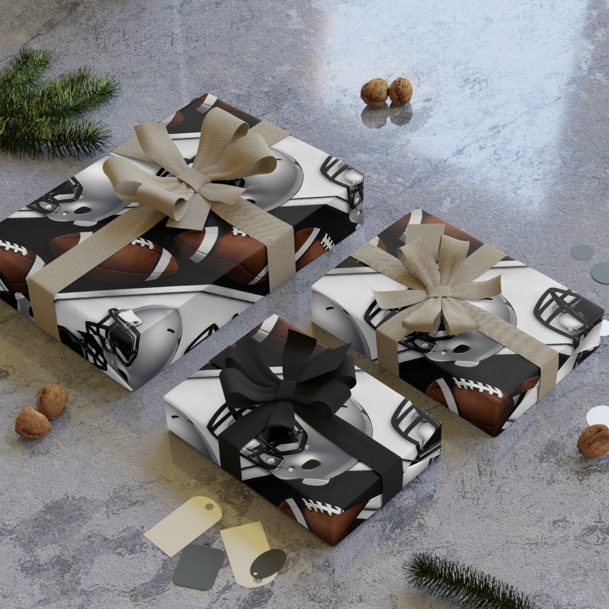 Silver & Black Gift Wrap