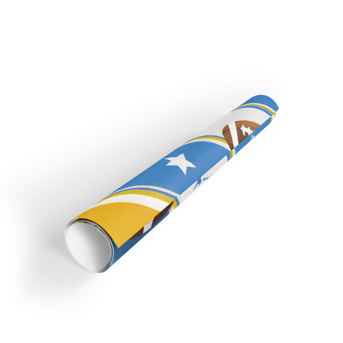 Honolulu Blue, Yellow & White Gift Wrap