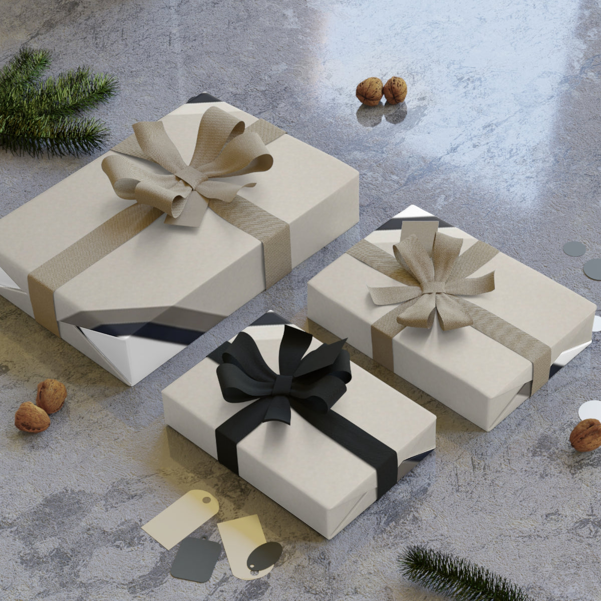Navy & Silver Gift Wrap