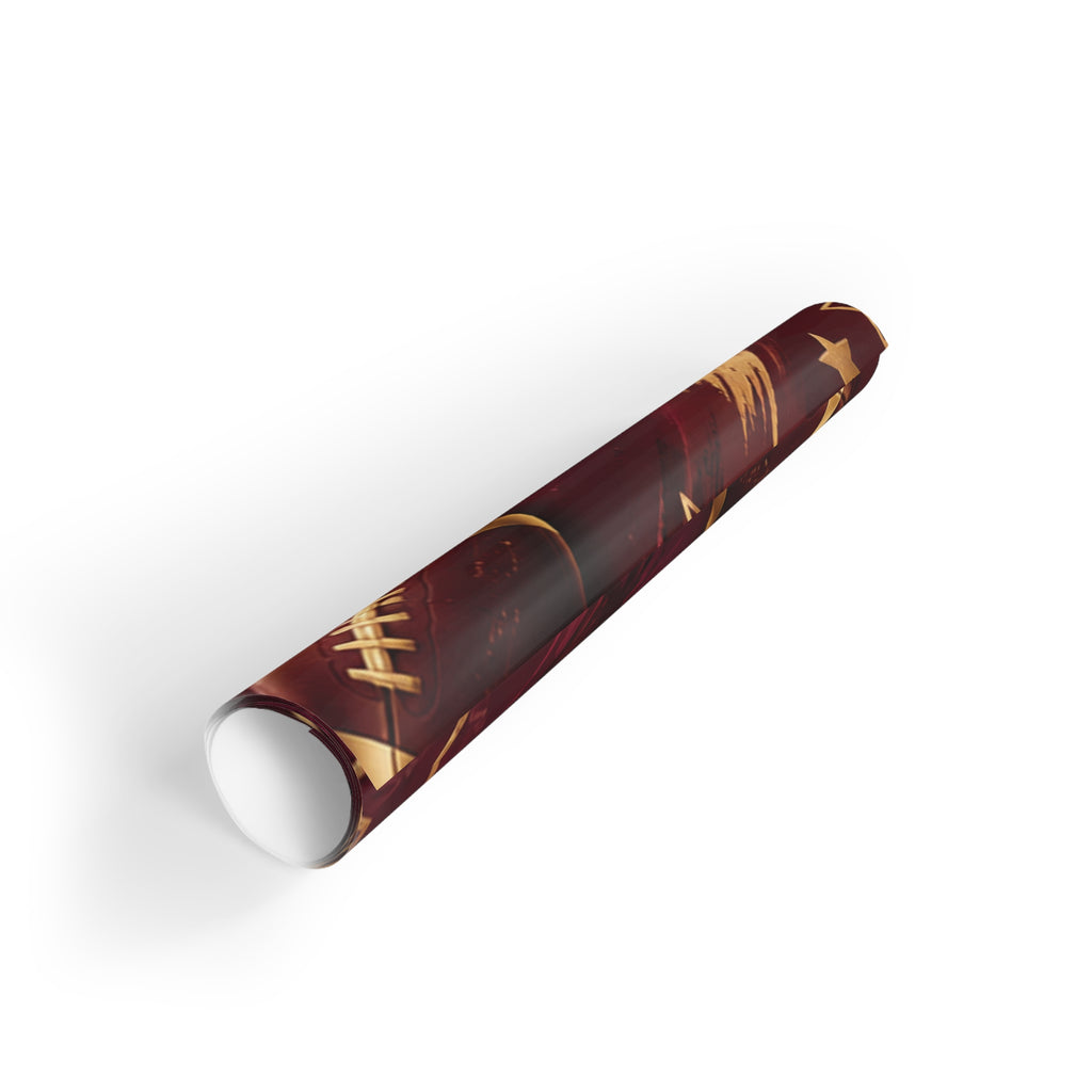 Burgundy & Gold Gift Wrap