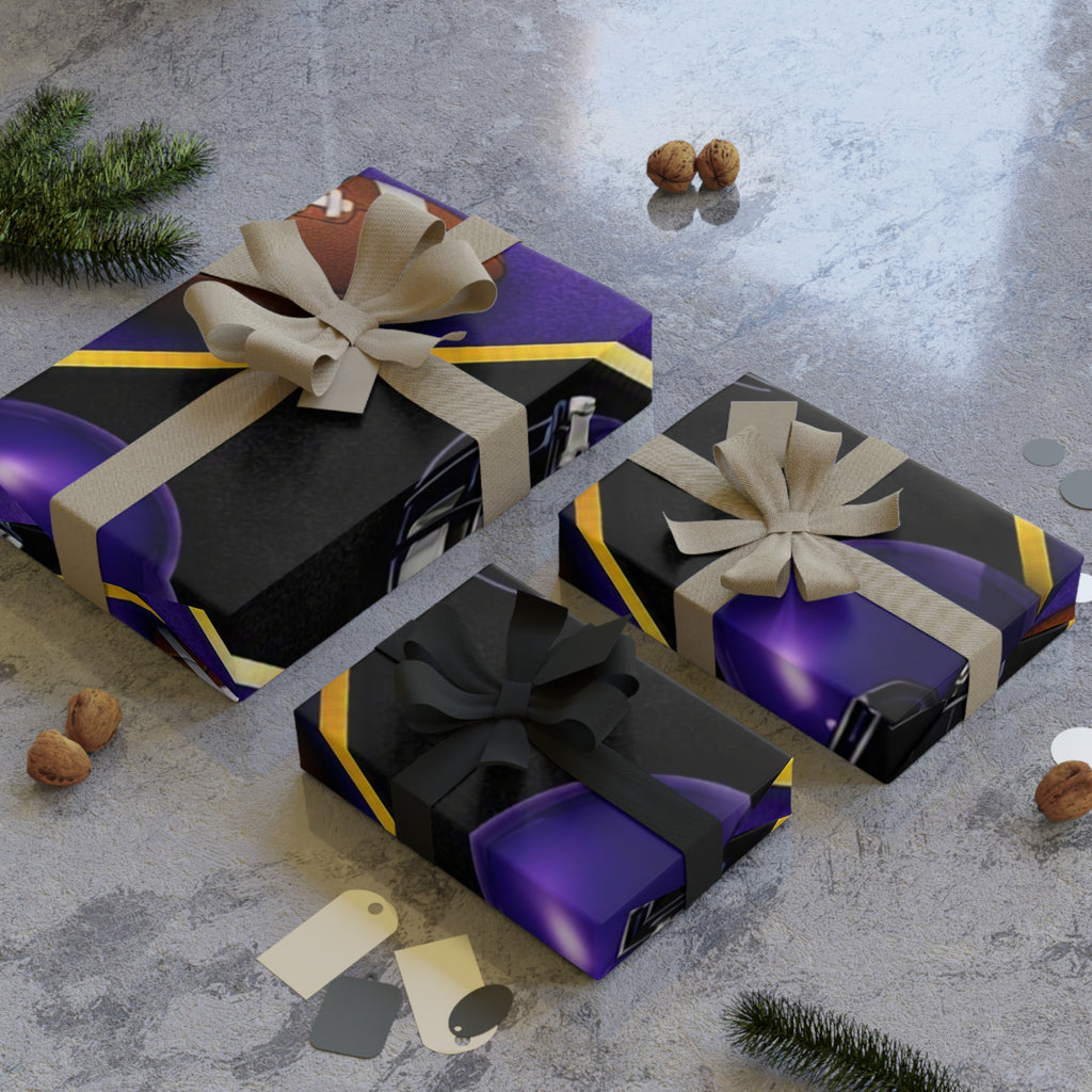 Purple & Black Gift Wrap