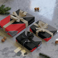 Red, Black & Gray Chevron Gift Wrap