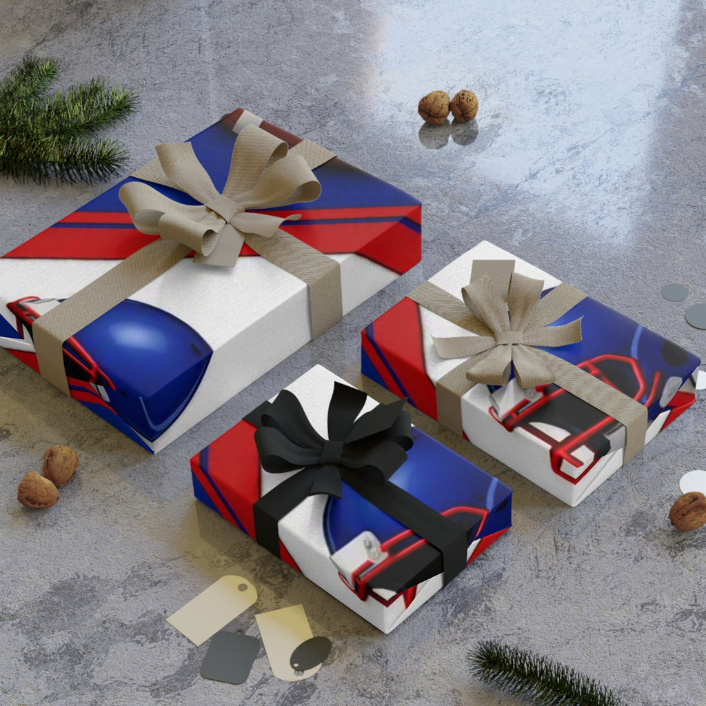 Navy, Blue, Red & White Gift Wrap